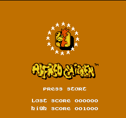 Alfred Chicken Title Screen